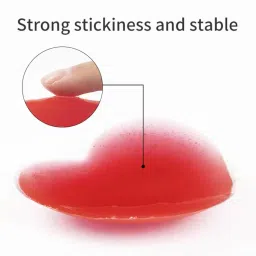 voler haut reveal your style Voler Haut Women Heart Shape Design Red Stick On Silicon Breast Nipple Petals - Free Size image 3