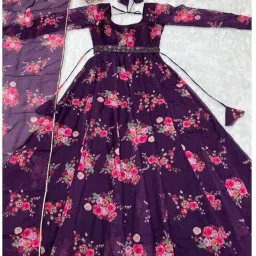 Fancy Gown with duppatta and Belt for Great Women and Beautiful Girl-RADHA1 image 4