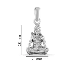 akshat sapphire Sterling Silver (92.5% purity) God Shiva Pendant for Men & Women Pure Silver Bhagwan Shiv Ji Locket for Good Health & Wealth image 2