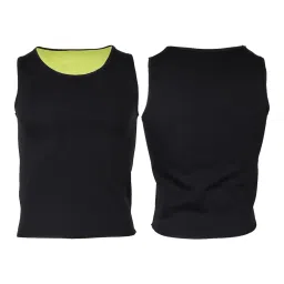 enakshi (label) Men Sauna Sweat Vest Weightloss Shapewear Neoprene Tank Top M Black Yellow|Clothing, Shoes & Accessories | Womens Clothing | Intimates & Sleep | Shapewear image 4