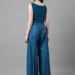 trymisfit Women's Two-Piece Outfit – Sleeveless Button-Front Vest and High-Waisted Wide-Leg Pants Set – Casual Chic Co-Ord Set for Work, Travel, and Everyday Wear image 2