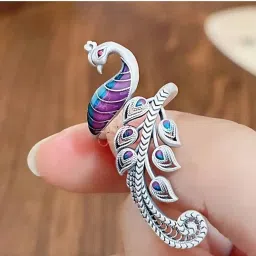 el regalo Retro Peacock Ring- Beautiful & Colorful Peacock Finger Ring for Girls & Women image 4