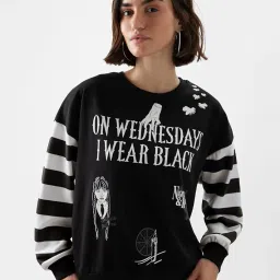 the souled store OfficialWednesday: SolitudeWomen Oversized Sweatshirts image 2