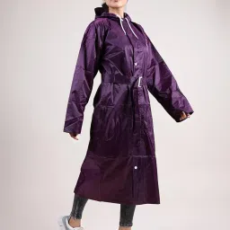 rupa Rainsuit Women Waterproof PVC Raincoat with Hood & Carry Bag | Lightweight Rainwear for Women with Front Zip | Solid Color | Standard Length | Pack of 1 image 2