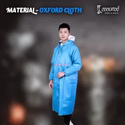 cockatoo RNCT-02 Rain Coat for Men & Women,Oercoat Oxford Material Rain Coat for Men & Women Waterproof, Orange(6 Month Warranty) image 5