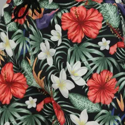 style quotient Men Black Floral Printed Swim Shorts image 2