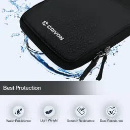 crivon Women Polyester® Passport Holder, Travel Passport Wallet, Passport Cover and Family - Document Organizer (CR-Black) image 4