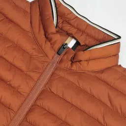 arrow sports Mens Red Solid Long Sleeve Polyester Classic Jacket image 1