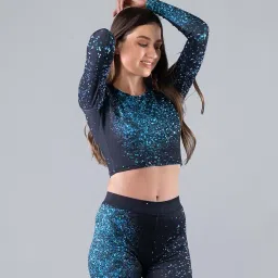 keepfit Printed Long Sleeves Padded Swim Set for Women| Swimming Suit for Women image 2