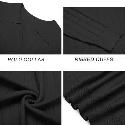 northwind Men's Cotton Full Sleeve Collar Polo Sweater for Man Rib Knitted Sweaters for Men Winter Pullover Sweater for Men image 5