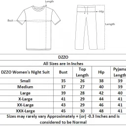 dzzo Women's Cotton Printed Night Suit image 5