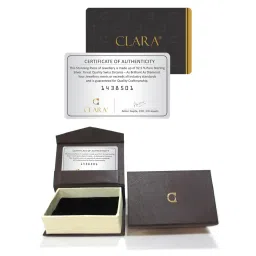 clara 925 Sterling Silver Two Hearts Pendant Earrings Chain Necklace Jewellery Set | Platinum Plated, Swiss Zirconia |Gift for Women and Girls image 5