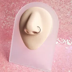 via mazzini Surgical Steel 8mm No Rusting Pack Of 2 Pcs Clip-On Non-Pierced Nose Ring For Women And Girls (NR0115) 2 Pcs image 3