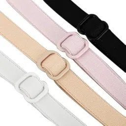 dhmora Bra Strap Elastic Holder Combo - 4 PCS Adjustable Elastic Bra Strap Holder - Anti-Slip Cleavage Enhancer, Bra Strap Converter for Racerback Tops and Dresses(Multicolour) image 3