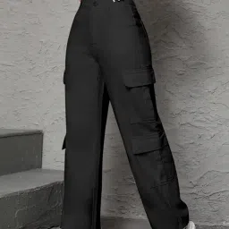 kateclo Women's Jeans & Pants - High Waist, Baggy, Cargo, Bootcut, Bell Bottom | Cargo beggy Jeans for Women image 1