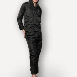 shasmi Rain Coat For Men Waterproof Raincoat With Pants Polyester Double Layer Standard Length Rain Coat For Men Bike Rain Suit Rain Jacket Suit Inner Mobile Pocket With Storage Bag image 2