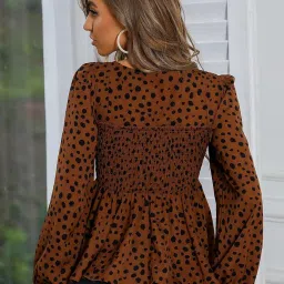 sheetal associates Women's Printed Regular Fit Puff Sleeves Top image 2