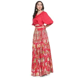 biba Women Rayon Printed Readymade Lehenga Set image 1