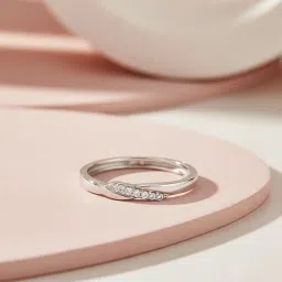 zavya The Silent Promise Rhodium Plated Ring (Adjustable) | Gift for Her image 4