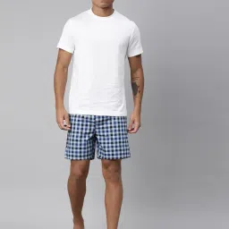 levi's 024 Men's Premium Soft Cotton Woven Checkered Boxer Shorts - Mid Rise, Inner Elastic Waistband with Side Pocket (Pack of 1) image 4
