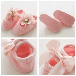 syga NewBorn Baby's Regular Cotton Socks (Pack Of 3) For 0-12 months image 5