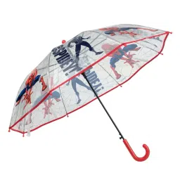 yellow bee Marvel Transparent Spider-Man Umbrella with Go Spidey Print for Boys, Multicolor, 4-8 Years image 2