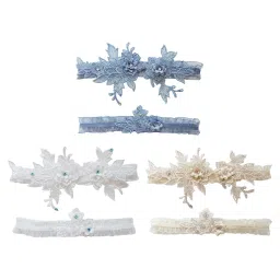 shopora 2X Bridal Garter Wedding Garter Leg Garters For Party Birthday Anniversary | Wedding & Formal Occasion | Bridal Accessories | Garters image 3