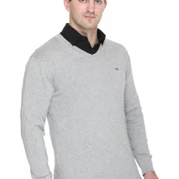 godfrey Regular Fit Premium Cotton V-Neck Solid Sweater image 2