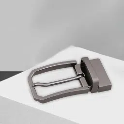 heavenglow Mens Belt Buckle Premium Heavy Duty Alloy Leather Craft Single Buckle Pewter image 5