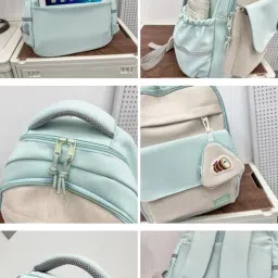 walson 30L Korean Laptop Backpack | Unisex Stylish & Water-Resistant School, College & Office Bag | 17-Inch Casual Travel Daypack for Men & Women | Lightweight & Durable Multipurpose Backpack image 5