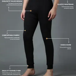 wearslim Premium Winter Thermal Bottom Underwear for Men | Ultra Soft Winter Warmer Inner Wear Johns Pant Lower image 2