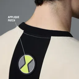 the souled store Ben 10: Omnitrix Men and Boys Short Sleeves Round Neck White Applique Patch Cotton Oversized T-Shirts image 4