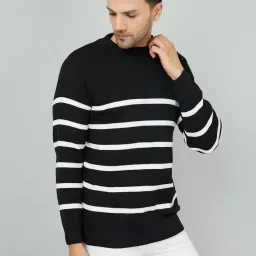 kvetoo Men Round Neck Full Sleeve Printed Woolen Winter Sweater image 3