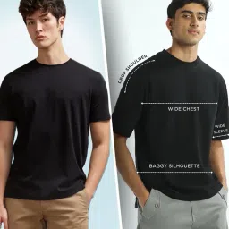 nobero Men's Oversized Printed T-Shirt | Cotton | Baggy Fit | Half Sleeves | Round Neck | T-Shirt for Men image 4