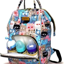 Laee cute baby Diaper Bag for Mothers | Spacious Waterproof Backpack with Multiple Pockets to Easily Organise Baby Essentials, Various Sized Pockets image 2