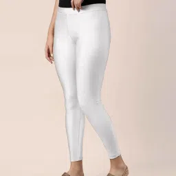 mehrang Tailored Cut & Slim Fit Stetchable Fabric Ankle Length Shimmer Leggings for Womens and Girls image 3