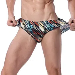 ubersweet Men Shorts Swim Briefs Quick Dry Beach Print Running Sing Underwear 2019 Arrl Mens Swim Trunks Bathing Suis Swimwear : A, L, United States image 1