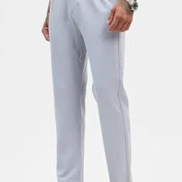 snitch Men Formal Trousers | Slim Fit Mid Rise Plain Design | Viscose Blend & Wrinkle-Resistant Fabric for Office image 4