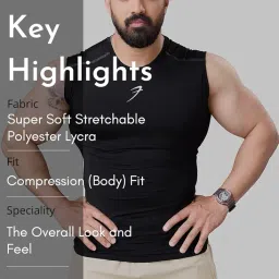 fuaark Men's Sleeveless Compression Gym Tank Tops Sport Vest image 4