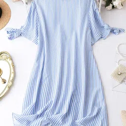 leriya fashion Midi Dress for Women| One Piece Dress, Beach Dress for Women (Large, Sky Blue) image 1