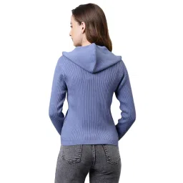 latin quarters Women's Blue Full sleeve Pullover Sweater Top image 4