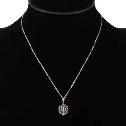 silviya 925 Sterling Silver Trishul Hexagon Pendant | Shiva | For Boy's & Girl's | Gift for Every Occassion | With Certificate of Authenticity and 925 Stamp | 6 Month Warranty image 2