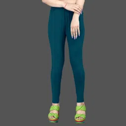 freedom lady wear Women's Solid Mid Rise Slim Fit Ankle Length Leggings - Comfortable and Stylish Yoga Pants for Workout, Running, Office and Everyday Wear image 4