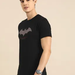 bewakoof Official DC Merchandise Batman Men's 100% Cotton Printed Regular Fit Round Neck T-Shirt image 2