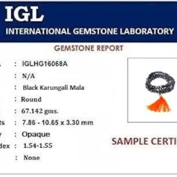 RARE--GEMS Real Silver Karungali Malai Original Certified Natural Black Ebony Wood Mala கருங்காலி மாலை Karungali mala 54+1 Beads for Meditation Pooja Chanting Wearing & Astrology image 5