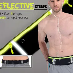 USHAKE Slim Running Belt, Bounce Free Pouch Bag, Fanny Pack Workout Belt Sports Waist Pack Belt Pouch for Apple iPhone XR XS 8 X 7+ Samsung Note Galaxy in Running Walking Cycling Gym-03 image 3