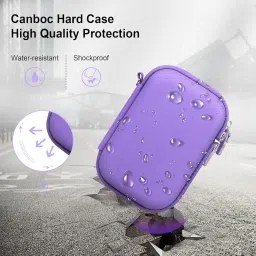 Canboc Carrying Case for HP Sprocket 2x3 Instant Smartphone Photo Printer, Kodak Step Wireless Mobile Photo Printer, Zipper Mesh Bag fits Photo Paper Cable, Purple image 3