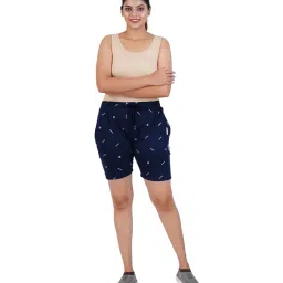 feel track Women Cotton Regular Fit Printed Shorts (Pack of 2) image 3