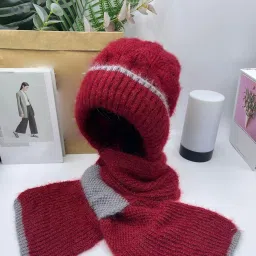 merishopp Womens Hooded Scarf Versatile Hat Scarf Set for Walking Hiking Autumn Winter|Clothing, Shoes & Accessories|Womens Accessories|Hats image 1