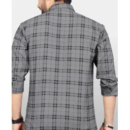 Men Checkered Casual Grey Shirt (PK19SH1095G_Formal-LPT) image 2